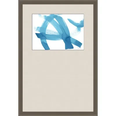 Wendover Art Group Blue Whisper 2 By Thom Filicia - Single Picture Frame Painting In Blue;white;beige