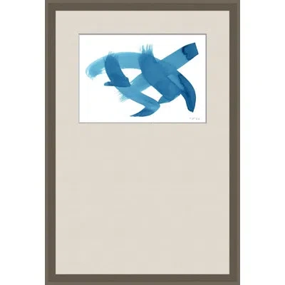 Wendover Art Group Blue Whisper 3 By Thom Filicia - Single Picture Frame Painting In Blue;white;beige