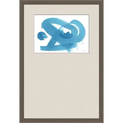 Wendover Art Group Blue Whisper 4 By Thom Filicia - Single Picture Frame Painting In Blue;white;beige
