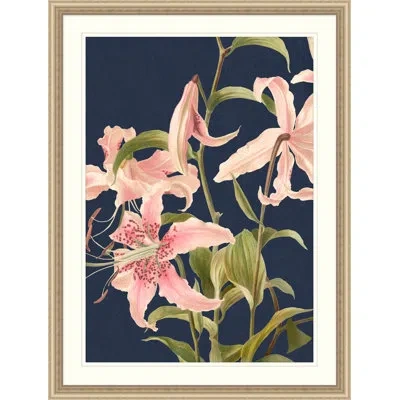 Wendover Art Group Blush Floral 1 - Picture Frame Graphic Art On Paper In Green;pink;navy