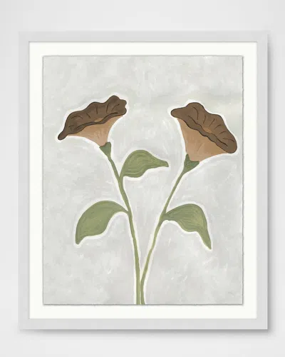 Wendover Art Group Blushing Floral 2 Framed Giclee In Gray
