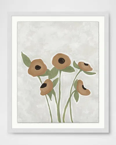 Wendover Art Group Blushing Floral 3 Framed Giclee In Black
