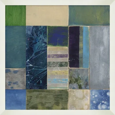Wendover Art Group Boardwalk 3 - Picture Frame Painting On Paper In Blue;green