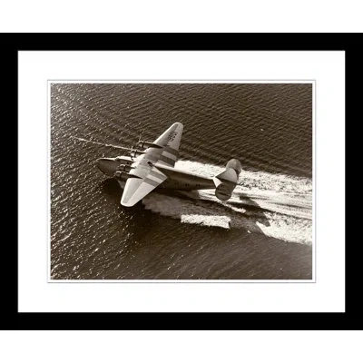 Wendover Art Group Boeing Phototype - Picture Frame Photograph On Paper In White;dark Gray