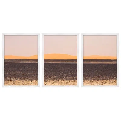 Wendover Art Group Bohemian Bright Horizons - 3 Piece Picture Frame Photograph Set On Paper In White Framed