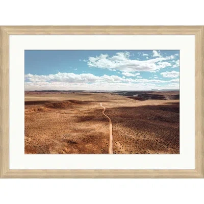 Wendover Art Group Bohemian Monument Valley Aerial - Picture Frame Photograph On Paper In Brown Framed