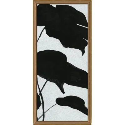 Wendover Art Group Bold Leaves 2 - Picture Frame Graphic Art On Paper In Black;gray