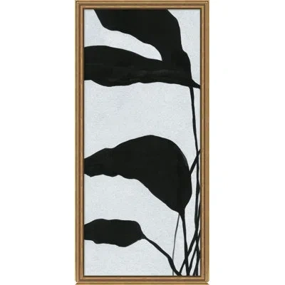 Wendover Art Group Bold Leaves 3 - Picture Frame Graphic Art On Paper In Black;gray