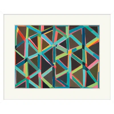 Wendover Art Group Bonita Canyon - Picture Frame Painting On Paper In Black;brown;yellow;turquoise