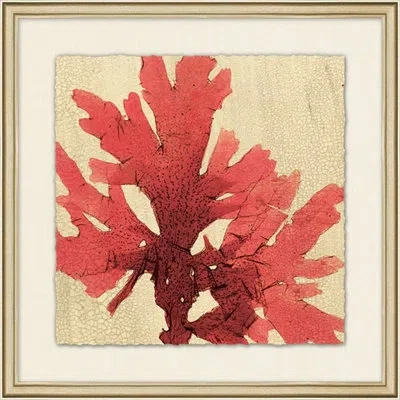 Wendover Art Group Bradbury Collection 3 - Picture Frame Painting On Paper In Red;beige