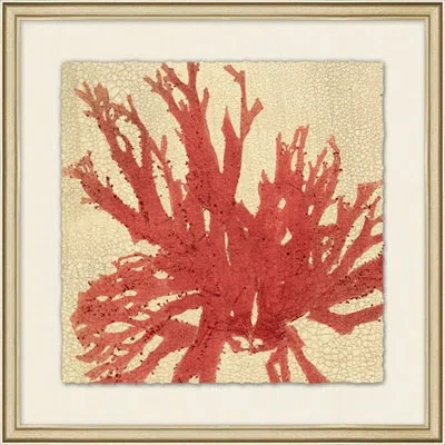 Wendover Art Group Bradbury Collection 8 - Picture Frame Painting On Paper In Red;beige