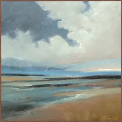 Wendover Art Group Breaking Day - Floater Frame Print On Canvas In Blue,white,brown