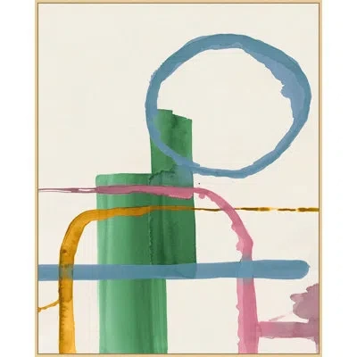 Wendover Art Group Bright Circular Memories 1 In Multi;cream,green,pink