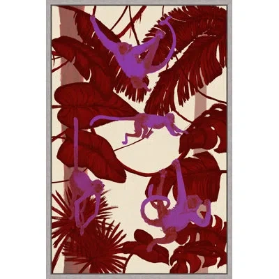Wendover Art Group Bright Monkeys In Red