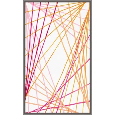 Wendover Art Group Brightly Colored Rays 1 - Picture Frame Painting On Paper In White;pink;orange