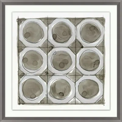 Wendover Art Group Brise-soleil 1 By Christopher Kennedy - Picture Frame Painting On Paper In White;gray