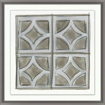 Wendover Art Group Brise-soleil 2 By Christopher Kennedy - Picture Frame Painting On Paper In White;gray