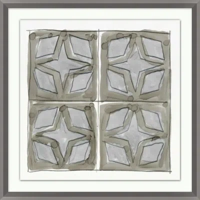 Wendover Art Group Brise-soleil 6 By Christopher Kennedy - Picture Frame Painting On Paper In Brown;gray