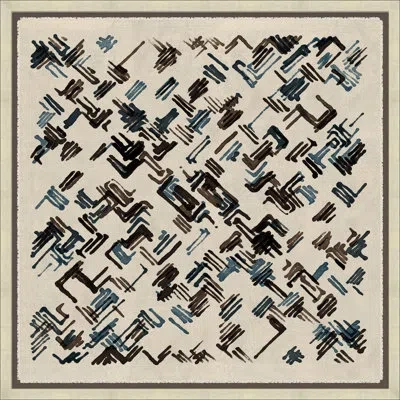 Wendover Art Group Brown Mod Tapestry 5 By Thom Filicia - Picture Frame Painting On Canvas In Ivory;dark Gray
