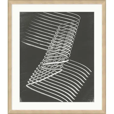 Wendover Art Group Brush Wave 3 - Picture Frame Painting On Linen In Brown Framed