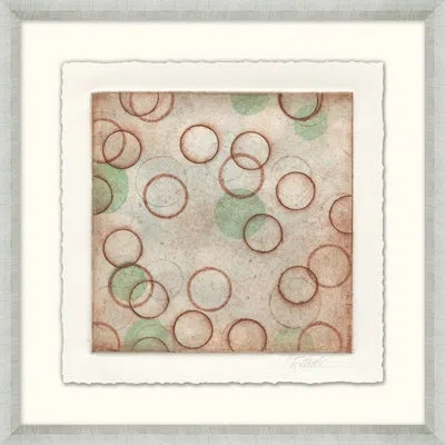 Wendover Art Group Bubbles 6 - Picture Frame Painting In Green;red