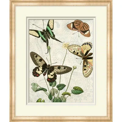 Wendover Art Group Butterfly Pattern 1 - Picture Frame Painting In Blue;green;yellow