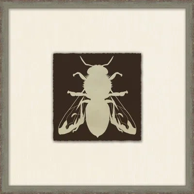 Wendover Art Group Cabin Collection Bumble Bee - Picture Frame Graphic Art In Black;beige