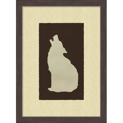 Wendover Art Group Cabin Collection Coyote - Picture Frame Graphic Art In Black;gold
