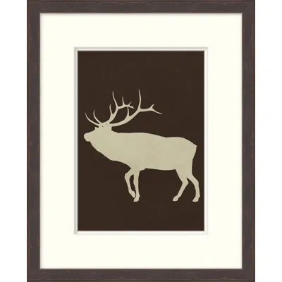 Wendover Art Group Cabin Collection Elk 1 - Picture Frame Graphic Art In Black;gold