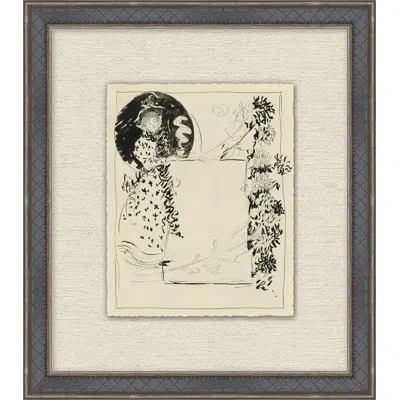 Wendover Art Group Café Table - Picture Frame Drawing Print In Black;white