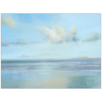Wendover Art Group Calm Coast - Floater Frame Painting On Canvas In Blue;beige