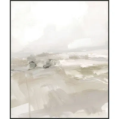 Wendover Art Group Calm From The Hills 1 - Floater Frame Print On Canvas In Gray