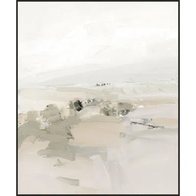 Wendover Art Group Calm From The Hills 2 - Floater Frame Print On Canvas In White,tan