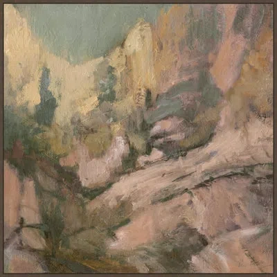 Wendover Art Group Canyons In Memory In Brown,green,yellow