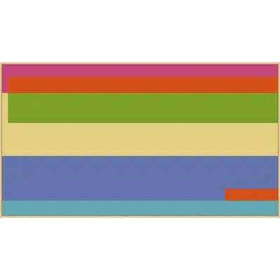 Wendover Art Group Cascading Color By Thom Filicia - Single Picture Frame Graphic Art On Canvas In Blue;green;yellow