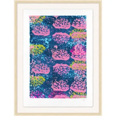 Wendover Art Group Cascading Lilies 2 - Picture Frame Graphic Art On Paper In Blue;pink