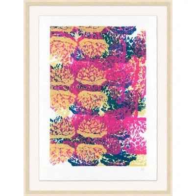 Wendover Art Group Cascading Lilies 3 - Picture Frame Graphic Art On Paper In Pink;orange;navy