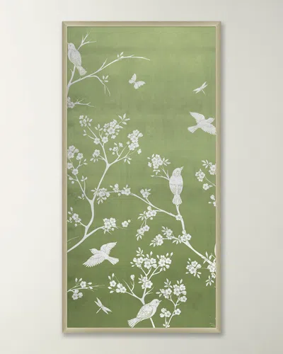 Wendover Art Group Celery Chinoiserie 1 Framed Giclee In Green