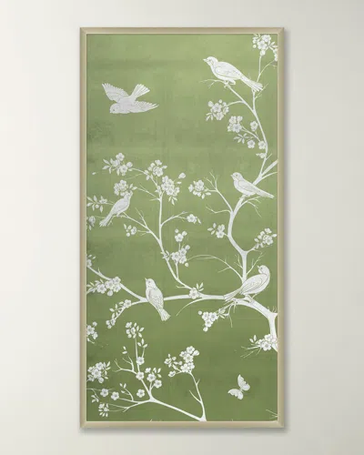 Wendover Art Group Celery Chinoiserie 2 Framed Giclee In Green