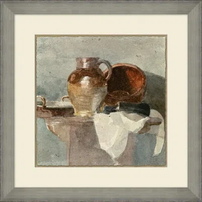 Wendover Art Group Ceramic 1 - Picture Frame Painting On Paper In Brown;gray;off White