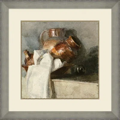Wendover Art Group Ceramic 2 - Picture Frame Painting On Paper In Brown;gray;off White