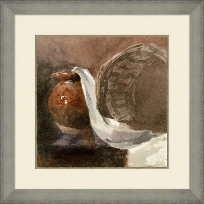 Wendover Art Group Ceramic 4 - Picture Frame Painting On Paper In Brown;white;gray