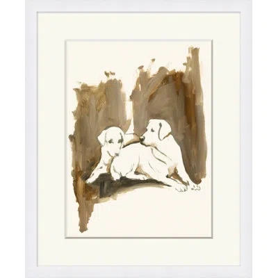 Wendover Art Group Charlie And Cassie - Picture Frame Painting In Brown;white