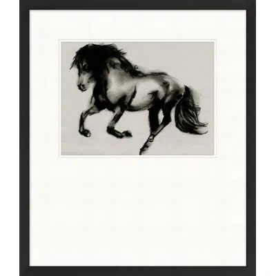 Wendover Art Group Cheval Au Galop 2 - Picture Frame Drawing Print On Paper In Multi