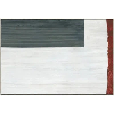 Wendover Art Group Chromatic By Thom Filicia - Floater Frame Painting On Wood In White;gray;red