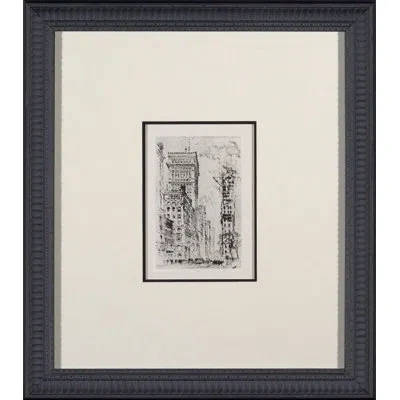 Wendover Art Group City Engraving Series I - Picture Frame Painting On Paper In Black;white