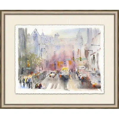 Wendover Art Group City Walk 3 - Picture Frame Painting On Paper In Multi
