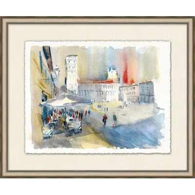 Wendover Art Group City Walk 7 - Picture Frame Painting On Paper In Multi