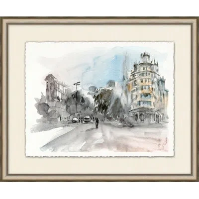 Wendover Art Group City Walk 9 - Picture Frame Painting On Paper In Multi
