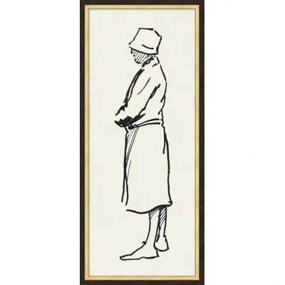 Wendover Art Group Classic Gentleman 2 - Picture Frame Drawing Print On Paper In Black;ivory